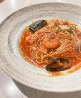 ペスカトーレ ペスカトーレ パスタ,ペスカトーレ,イタリアンの写真素材