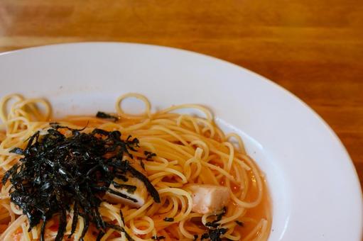 パスタ店の博多明太子スパゲッティ パスタ店の博多明太子スパゲッティの写真