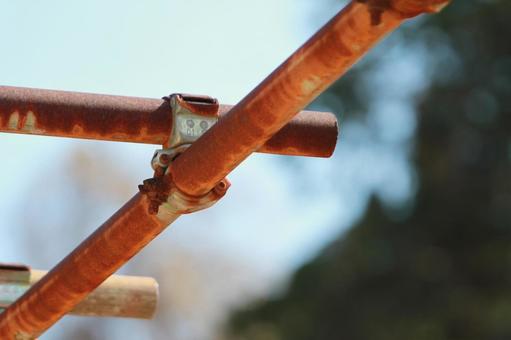 錆びた鉄骨 鉄骨,錆び,ボルトの写真素材