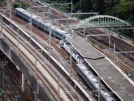 京浜東北線 電車,鉄道,京浜東北線の写真素材