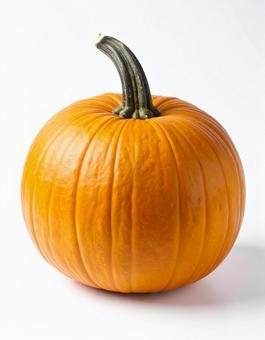 白い背景に黄色いかぼちゃの写真