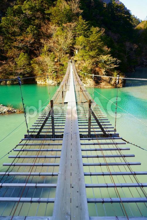 夢の吊橋 夢,橋,寸又峡の写真素材