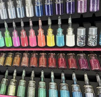 カラフルなボトル 色とりどり,ネイルアート,マニキュアの写真素材