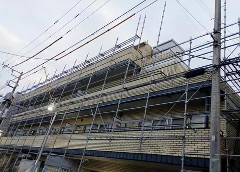 組み立て途中の足場④ 組み立て途中の足場④ 足場,工事,組み立てるの写真素材