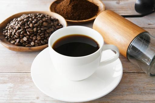 コーヒー コーヒー豆 コーヒーの粉 コーヒー コーヒー豆 コーヒーの粉 コーヒー,ホットコーヒー,コーヒーカップの写真素材
