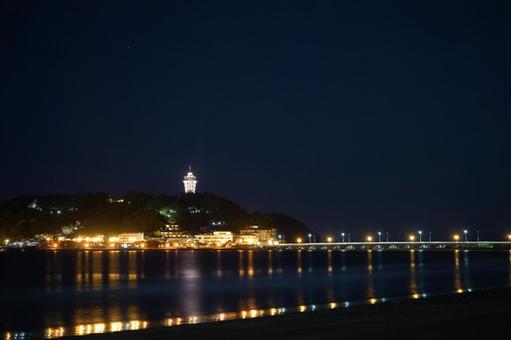 夜の江ノ島 夜の江ノ島の写真