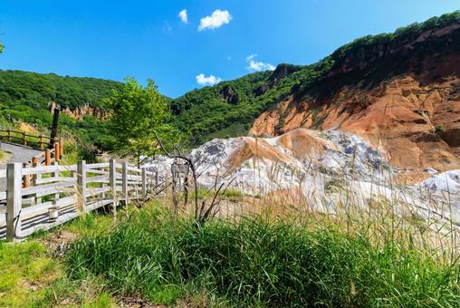 登別地獄谷 登別地獄谷 地獄谷,登別地獄谷,登別の写真素材