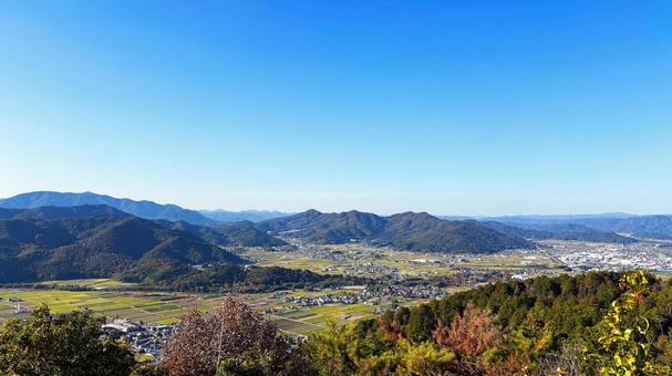 展望台から見下ろす田園の景色 田園,自然,景色の写真素材