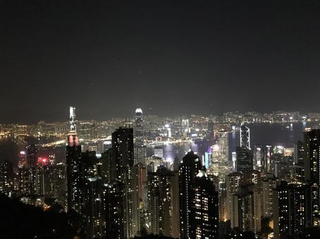 香港 香港,夜景,100万ドルの写真素材