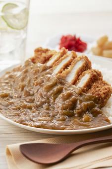 カツカレー カツカレー カツカレー,カレー,カフェごはんの写真素材