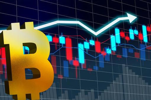 ビットコイン上昇チャート ビットコイン上昇チャート ビットコイン,上昇,チャートの写真素材