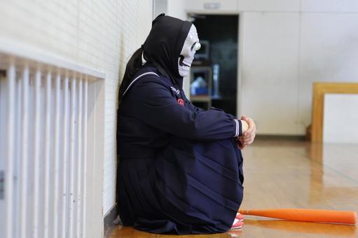 ハロウィン(待ちぼうけ) ハロウィン(待ちぼうけ) ハロウィン,骸骨,イベントの写真素材