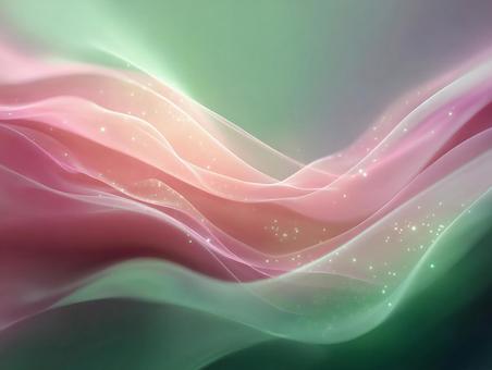 ピンクと緑に輝くオーロラ模様 ピンクと緑に輝くオーロラ模様の写真