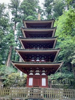 室生寺4 室生寺,女人高野,五重塔の写真素材