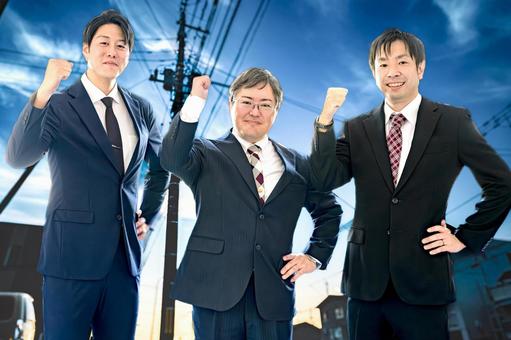 電気とビジネスマン 電気とビジネスマン 電力事業,電力会社,電気の写真素材
