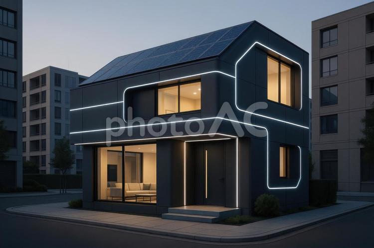 スマートデザイン住宅外観 スマートホーム,新築,住宅の写真素材