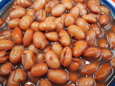 うずら豆の甘煮・自家製おせち料理（接写） おせち料理,うずら豆,甘煮の写真素材