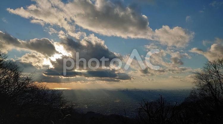夕暮れ 夕暮れ,風景,展望台の写真素材