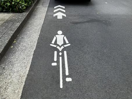 道路標識/自転車ナビマーク 道路標識/自転車ナビマークの写真