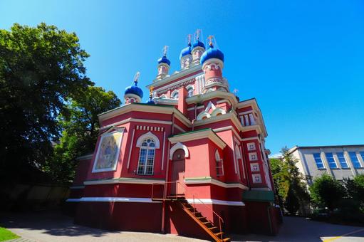ロシア正教会 ロシア正教会 聖三位一体教会,ロシア正教会,正教会の写真素材
