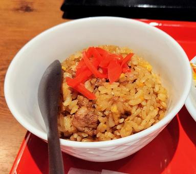 半チャーハン 半チャーハン チャーハン,半チャーハン,中華料理の写真素材