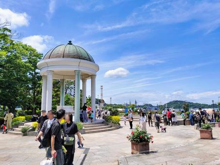 横須賀市ヴェルニー公園の洋風あずまや ヴェルニー公園,洋風あずまや,横須賀の写真素材