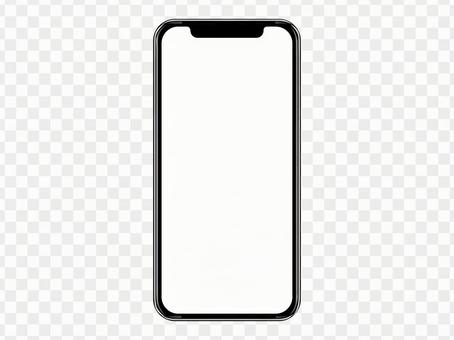 透過 枠だけのリアルスマホ 白画面 透過 枠だけのリアルスマホ 白画面 スマホ,スマートフォン,透過の写真素材