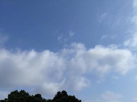 青空に雲 青空に雲の写真