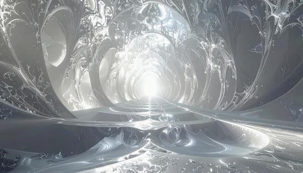 無限に続くプラチナの光の回廊 無限に続くプラチナの光の回廊の写真