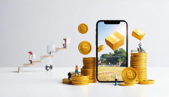 スマートフォンとお金 スマートフォンとお金の写真