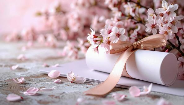 卒業　卒業証書　卒様式イメージの写真