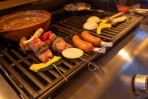 バーベキューグリルでBBQ バーベキュー,bbq,グリルの写真素材