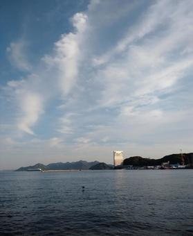 夕方の海の景色 夕方の海の景色の写真