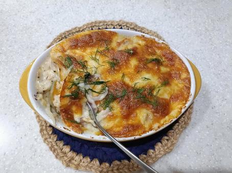 グラタン グラタン,チーズ,かぼちゃの写真素材