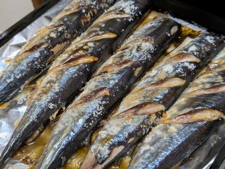 秋刀魚 秋刀魚 秋刀魚,魚,焼き魚の写真素材