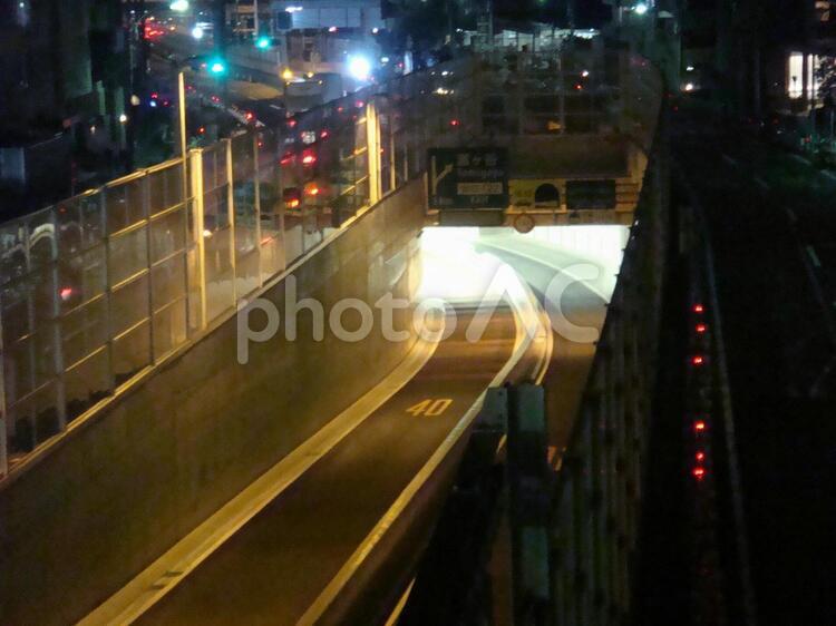 開通前の中央環状線（建設中） 中央環状線,未開通,首都高速の写真素材
