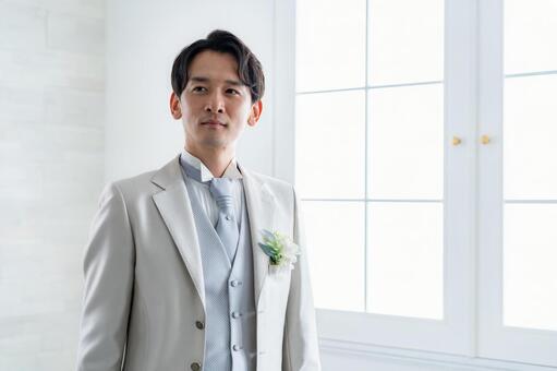 タキシードを着た新郎 婚礼,挙式,セレモニーの写真素材