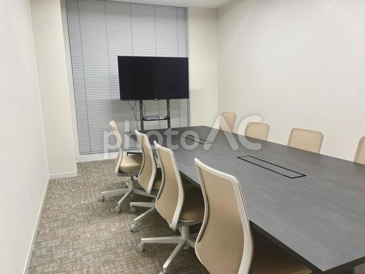 テレビモニターが設置された会議室 ビジネス,会議室,仕事の写真素材