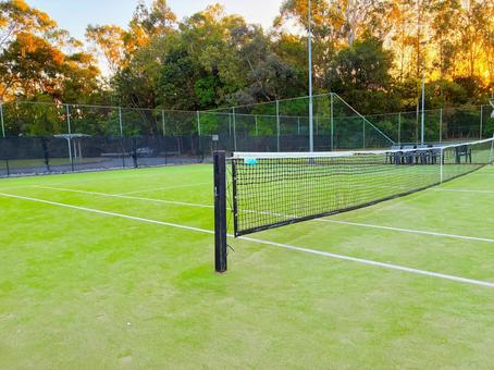 テニスコート 10 テニスコート 10 テニス,ネット,ラインの写真素材