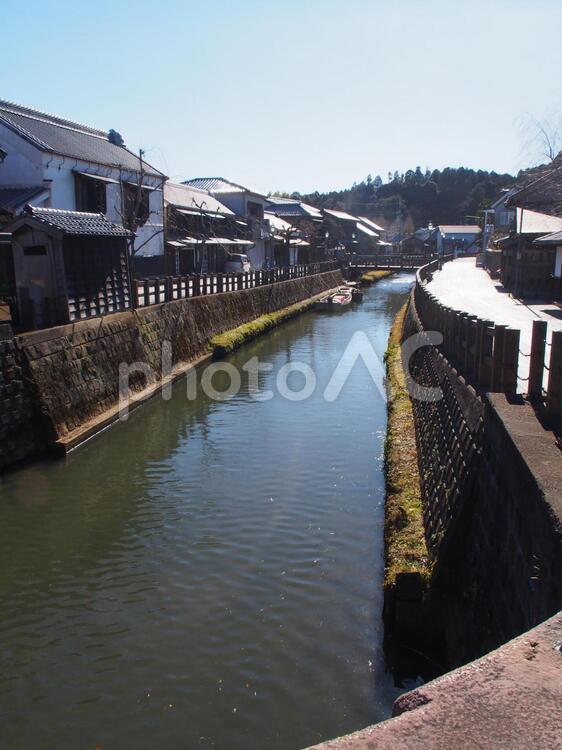 冬の佐原小野川 ダウンタウン,ドア,ビューの写真素材