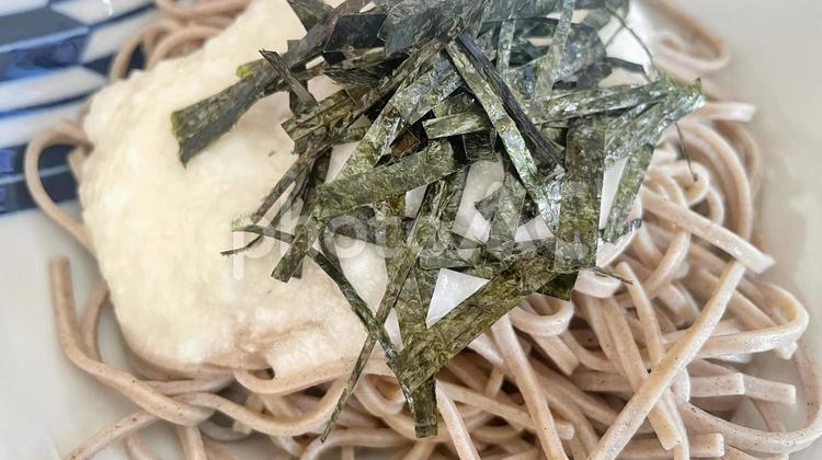 とろろそば 蕎麦,とろろ蕎麦,食事の写真素材