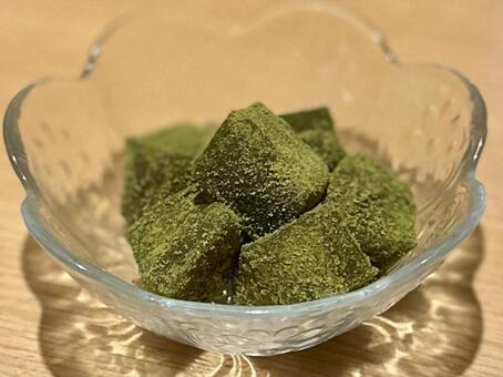 わらび餅 わらび餅,抹茶わらび餅,抹茶の写真素材