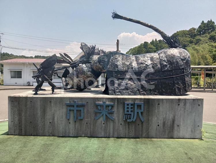市来七夕祭りモニュメント（表） 七夕,祭り,郷土芸能の写真素材