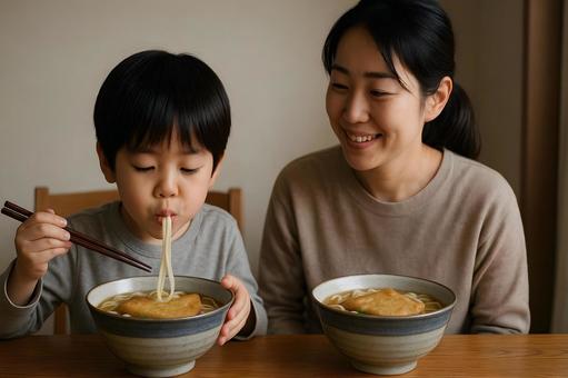 母子のうどんランチ 母子のうどんランチの写真