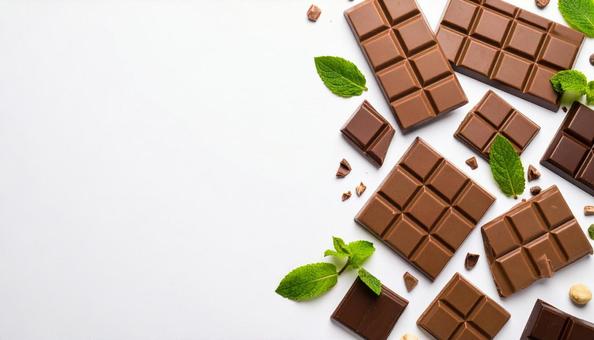 板チョコレートの背景素材 板チョコレートの背景素材の写真
