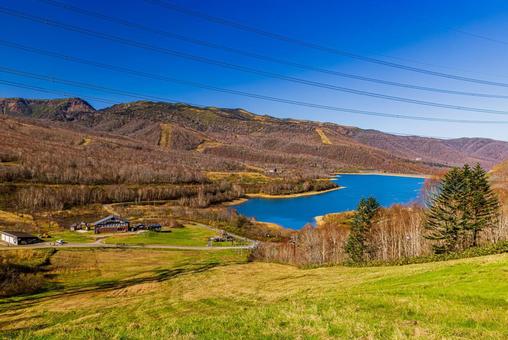 新潟県 苗場の秋景色 新潟県 苗場の秋景色 紅葉,秋,苗場ドラゴンドラの写真素材