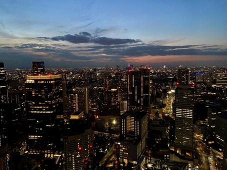 東京の夕暮れどきの町並み 東京の夕暮れどきの町並み 都会,都市,都心部の写真素材