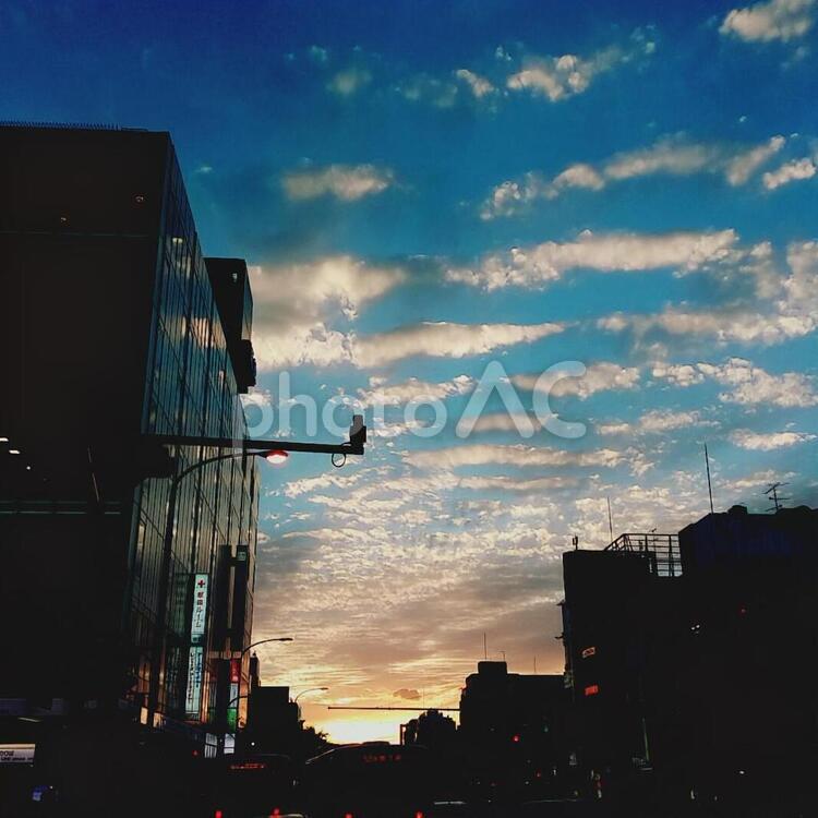夕焼け雲 夕焼け,夕日,日暮れの写真素材