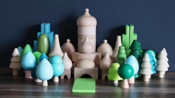 森の中のお城の写真