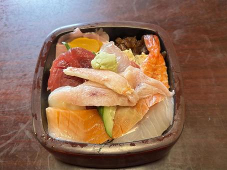 上から見たちらし寿司 上から見たちらし寿司 食べ物,食事,昼食の写真素材